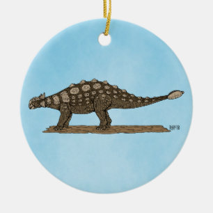 Cretaceous Dinosaur Ankylosaurus Ceramic Ornament