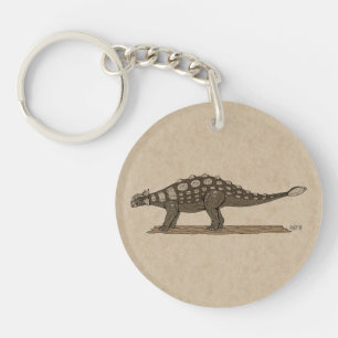 Cretaceous Dinosaur Ankylosaurus Keychain