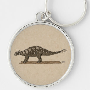 Cretaceous Dinosaur Ankylosaurus Keychain