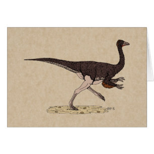 Cretaceous Dinosaur Ornithomimus Card
