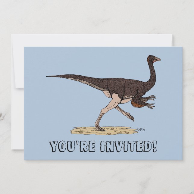 Cretaceous Dinosaur Ornithomimus Invitation (Front)