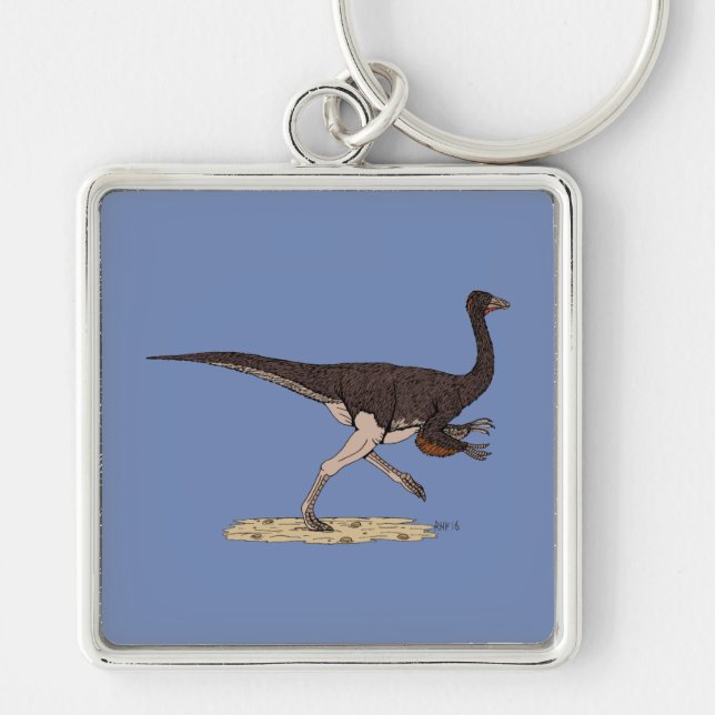 Cretaceous Dinosaur Ornithomimus Keychain (Front)