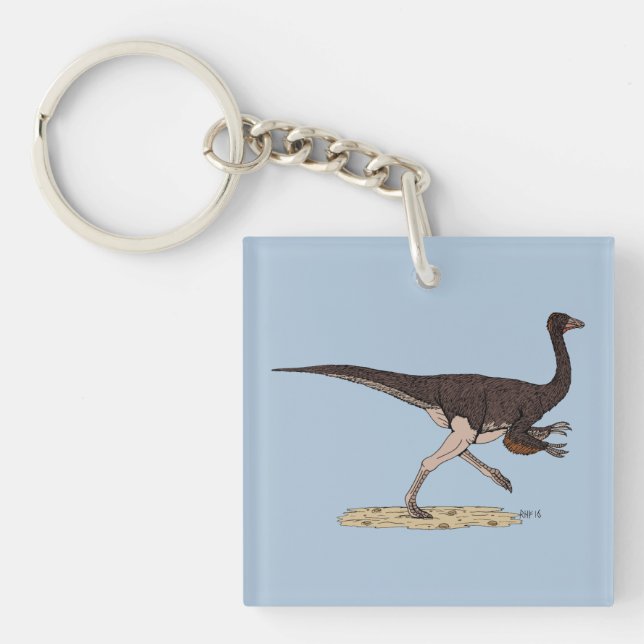Cretaceous Dinosaur Ornithomimus Keychain (Front)
