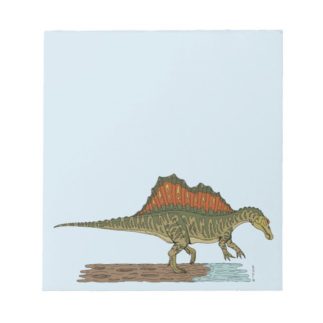 Cretaceous Dinosaur Spinosaurus Notepad (Front)
