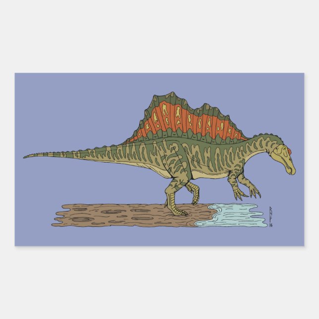 Cretaceous Dinosaur Spinosaurus Sticker (Front)