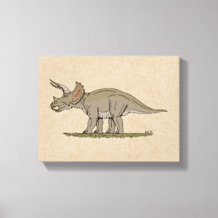 Cretaceous Dinosaur Triceratops Canvas Print