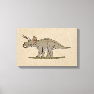 Cretaceous Dinosaur Triceratops Canvas Print