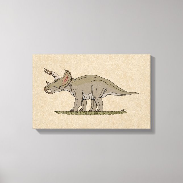 Cretaceous Dinosaur Triceratops Canvas Print (Front)