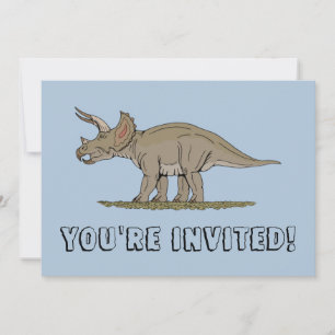 Cretaceous Dinosaur Triceratops Invitation