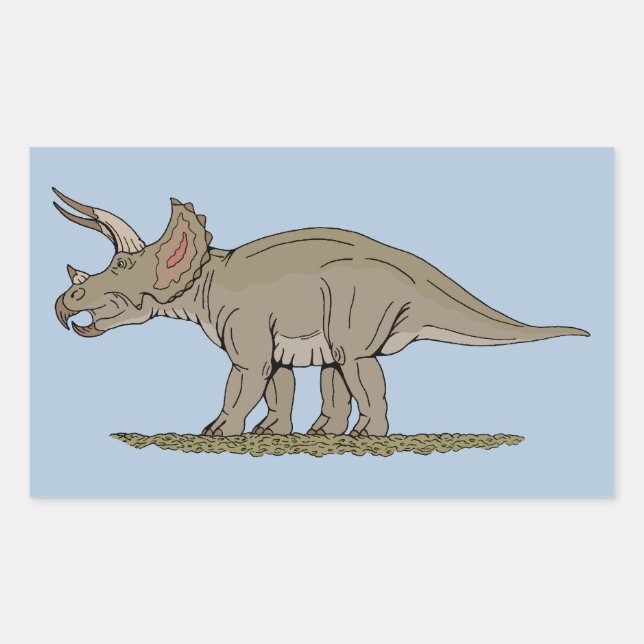 Cretaceous Dinosaur Triceratops Sticker (Front)