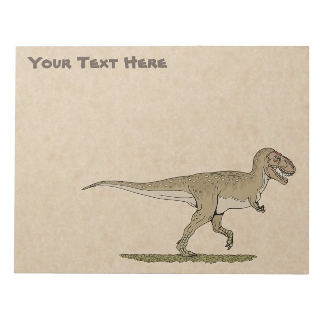 Cretaceous Dinosaur Tyrannosaurus rex Notepad (Front)