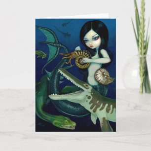 "Cretaceous Mermaid" Greeting Card