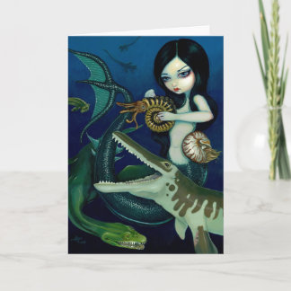 "Cretaceous Mermaid" Greeting Card