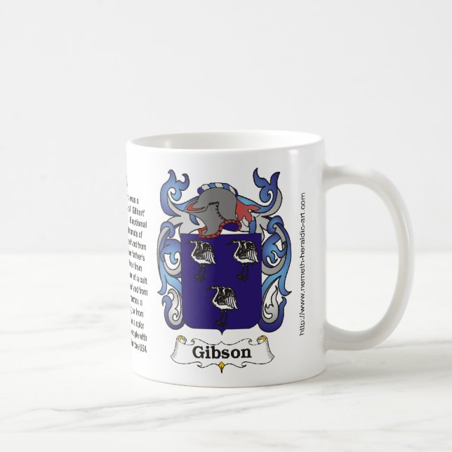 Crête de famille de Gibson sur une tasse (Droite)