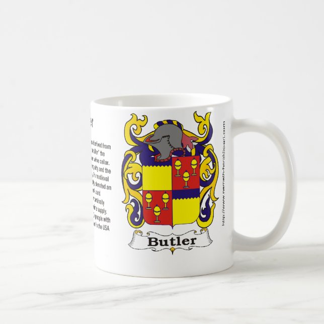 Crête de famille de maître d'hôtel sur une tasse (Droite)