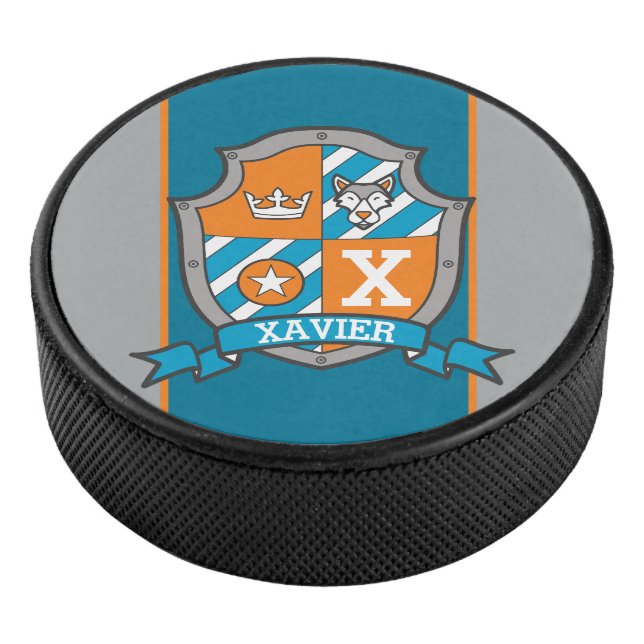 Crête de loup nom personnalisé orange bleu monogra (3/4/2016 12:00:00 AM)