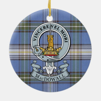 Crête de MacDowall + Ornement de cercle de tartan