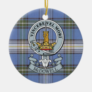 Crête de McDowell + Ornement de cercle de tartan