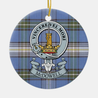 Crête de McDowell + Ornement de cercle de tartan