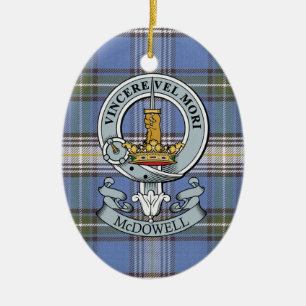 Crête de McDowell + Ornement d'ovale de tartan