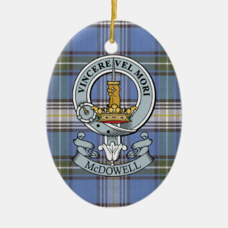 Crête de McDowell + Ornement d'ovale de tartan