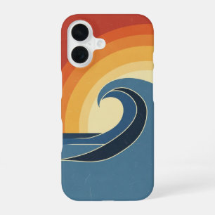 Crête de vague rétro iPhone 16 case