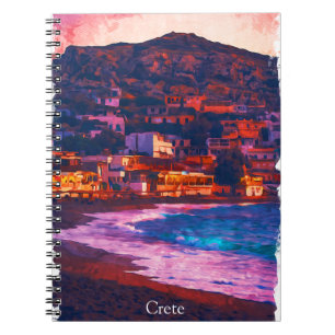 Crete Greece Greek Island Watercolor Painting Notebook
