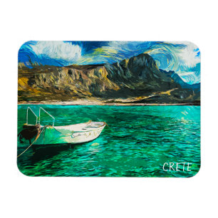 Crete Greece Ocean Oil Painting Magnet