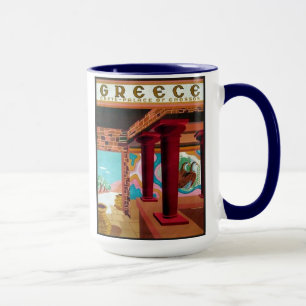 Crete Greece set of 8 different mugs