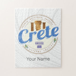 Crete Island Greece Retro Vintage Holiday Souvenir Jigsaw Puzzle