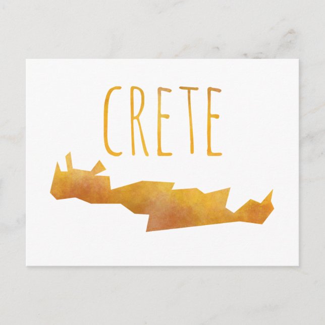Crete Map Postcard (Front)