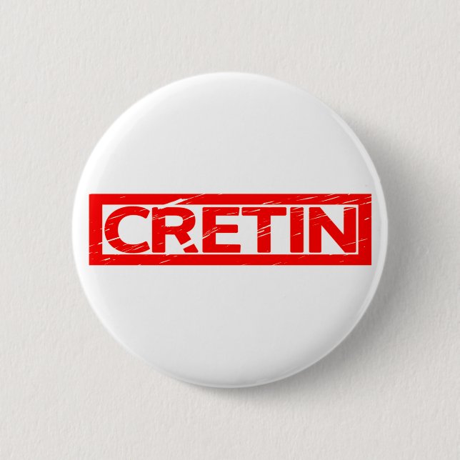 Cretin Stamp 2 Inch Round Button (Front)