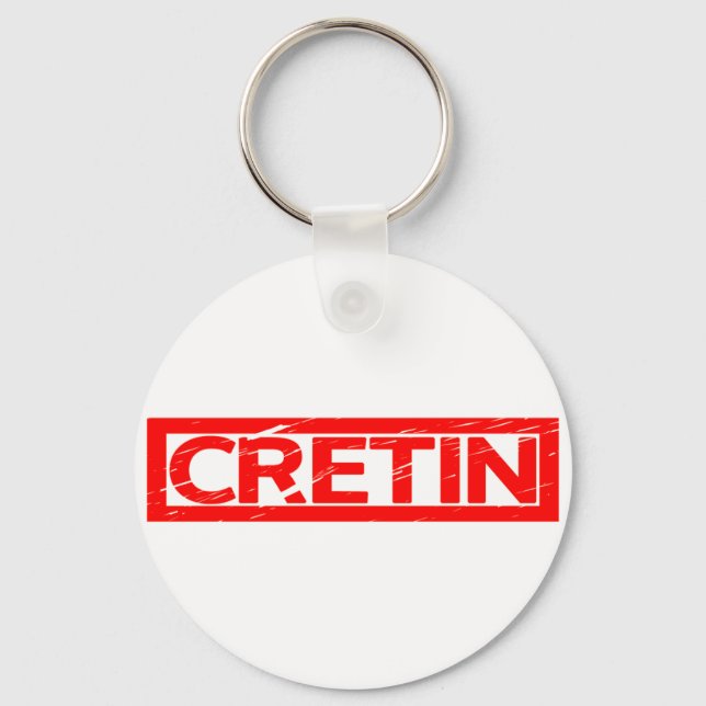 Cretin Stamp Keychain (Front)