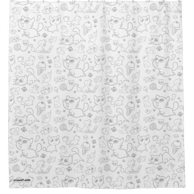 Créu Cat's Shower Curtain (Front)