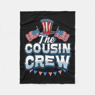 Crew 4th Of July Family Matching Group Cousin Crew Fleece Blanket
