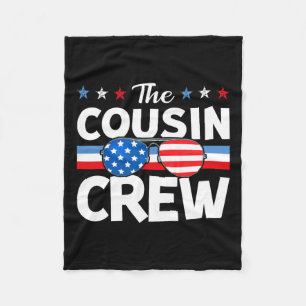 Crew 4th Of July Patriotic American Family Matchin Fleece Blanket
