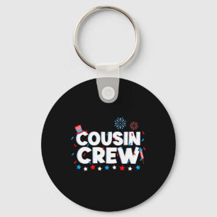 Crew 4th Of July Patriotic American Family Matchin Keychain