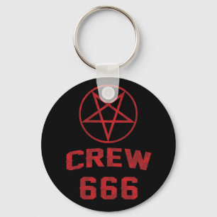 Crew 666 Pentagram Keychain