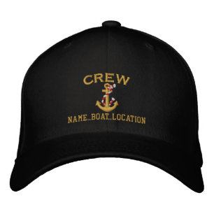 Crew Customize with Your Name Rope Anchor Embroidered Hat