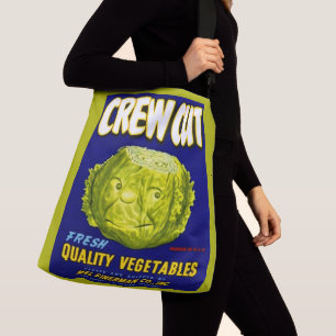 Crew Cut vegetable crate label Crossbody Bag