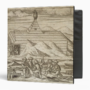 Crew killing and skinning bears, outside  the cabi binder