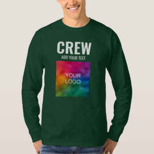 Crew Mens Front & Back Design Long Sleeve T-Shirt