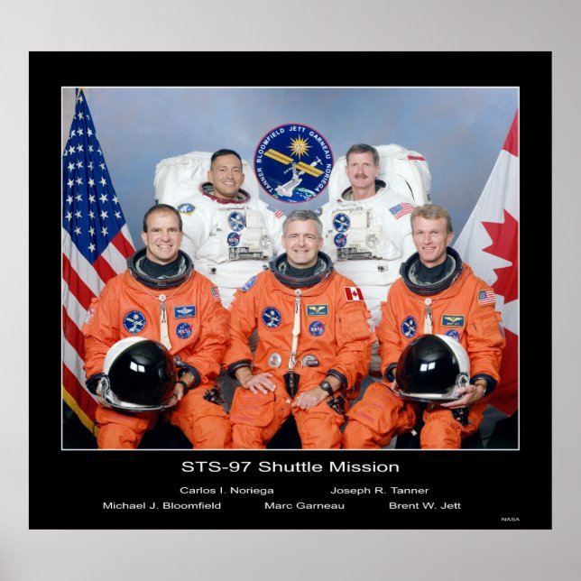 Crew of the NASA STS-97 Shuttle Poster (Front)
