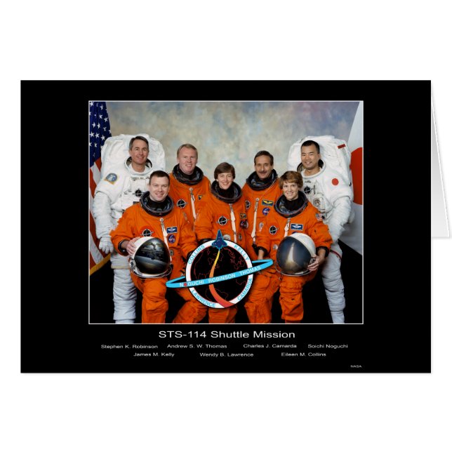 Crew of the STS-114 Shuttle Mission - 2005 (Front Horizontal)