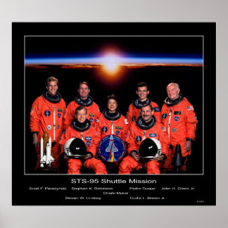 Crew of the STS-95 Shuttle Mission Poster