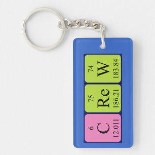 Crew periodic table name keyring