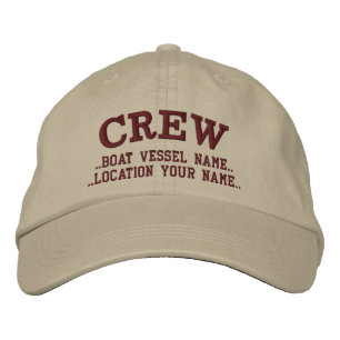 CREW Personalize it! Your Boat Your Name Embroidered Hat