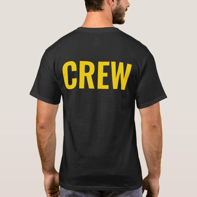 Crew Personalized Employee Work T-Shirt (Back)