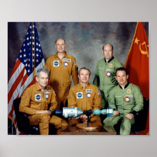Crew Portrait for the Apollo-Soyuz Test Project Poster
