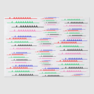 Crew Race Rowers Rowing - Five Boats Racing Tissue Paper